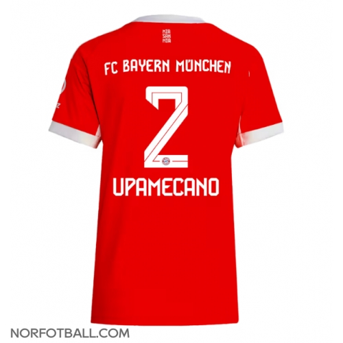 Billige Fotballdrakt Bayern Munich Dayot Upamecano #2 Replika Hjemmedrakt Dame 2025-26 Kortermet Billige Fotballdrakt Bayern Munich Dayot Upamecano #2 Replika Hjemmedrakt Dame 2025-26 Kortermet